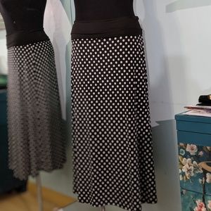 Polka-dot midi skirt - L